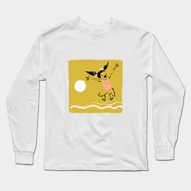 Yellow Sunshine Summer Long Sleeve T-Shirt by Shelley Johannes Art